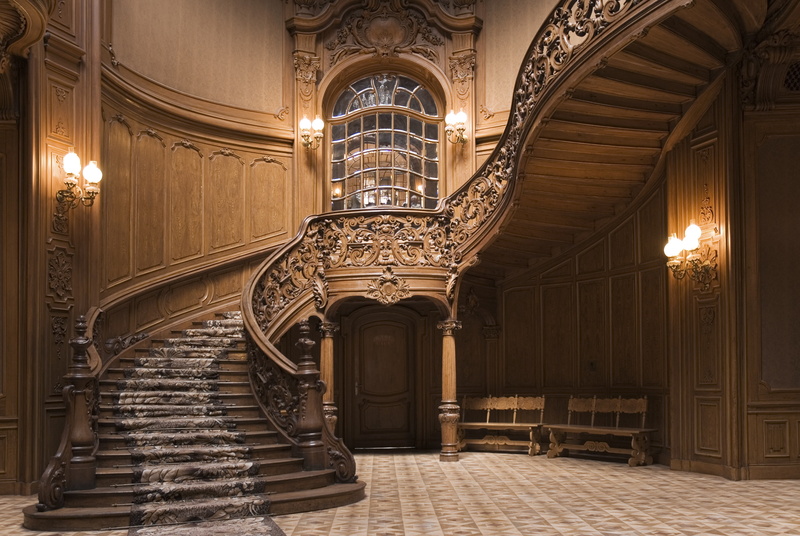 brown, wood, staircase, decoration, 4K, design