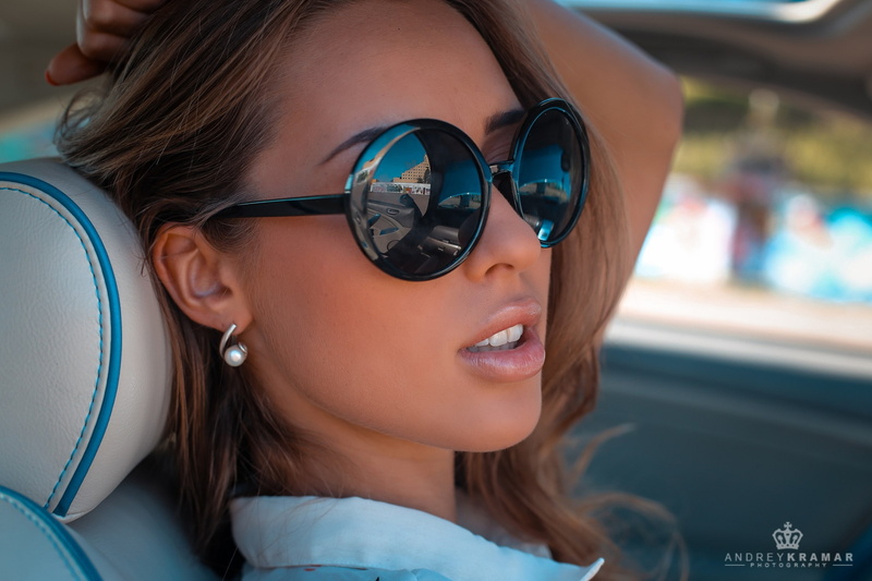 women with glasses, portrait, brunette, women, face, 2K, Anna-Maria Eglit, model, sunglasses, Andrey Kramar