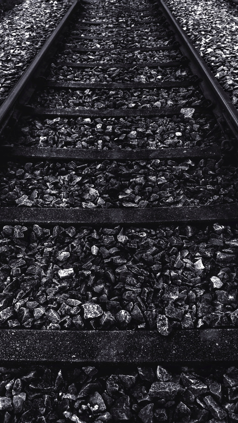  no people, rock, solid, day, pieces, sakleshpur, stones, black, railway tracks, railway, 4K, mode of transportation, metal, railroad track