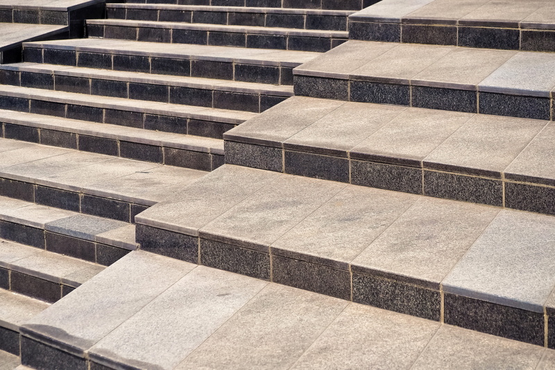 ground, gradually architecture, city, in a row, absence, staircase, emergence, nature, no people, steps and staircases, full frame, shape, day, 4K, surreal