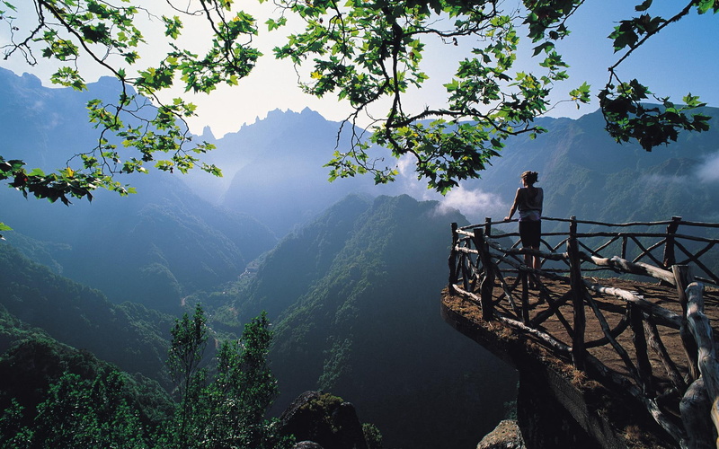 wooden, nature, view, epicness, perfect, black, balustrade, 1080P, 3d and abstract
