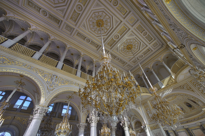 indoors, pattern, carving, ornate, 4K, russia, glass, low angle view, no people, saint, architecture and art, architectural column, religion, hall, architectural feature