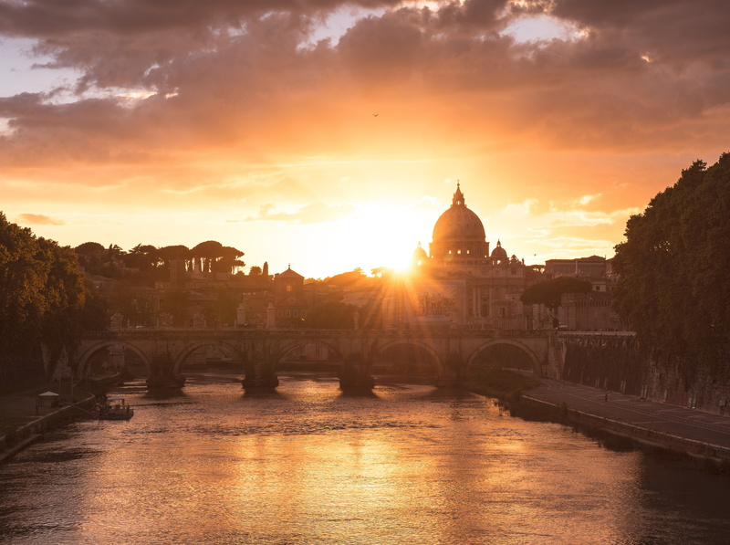 peter, built structure, mosque, rome, Summer, beautiful, 5K, concrete, cloud - sky, schengen, arch bridge, sky, reflection, history, sunlight, nature
