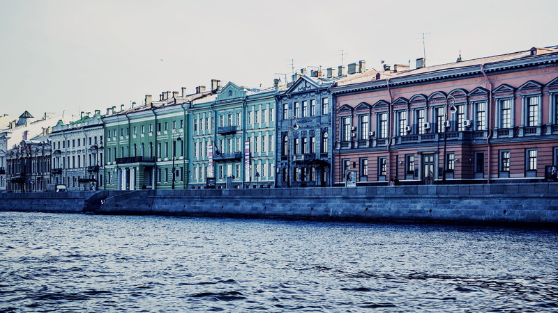 Canal, House, 1080P, st, River, Russia, Petersburg