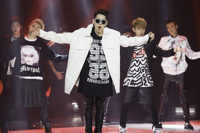 Blockb, front view, Taeil, performing arts event, indoors, Jaehyo, Zico, B-Bomb, 720P, U-Kwon, standing, Korean, full length, people, men, group, boys