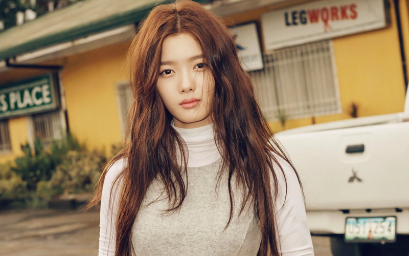 4K, girl, girls, standing, kim, front view, bangs, jung, looking at camera, long hair, teenager, hair, contemplation, real people, beauty, headshot, beautiful woman