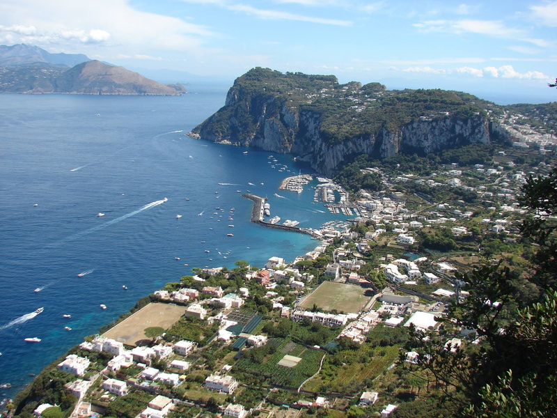 day, island, outdoors, italy, panorama, cityscape, tree, scenics - nature, view, city, no people, architecture, built structure, sea, capri, land, sky