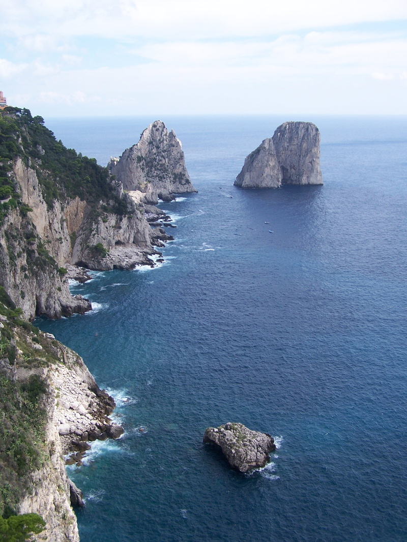 tranquil scene, beauty in nature, tranquility, stack rock, mediterranean, scenics - nature, nature, water, eroded, land, horizon over water, outdoors, seascape