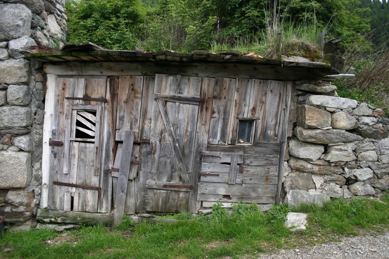 wall - building feature, nature, building exterior, house, timber, country, shed, day, hut, old, land, brown, abandoned, grass, outdoors, stone, tree, built structure