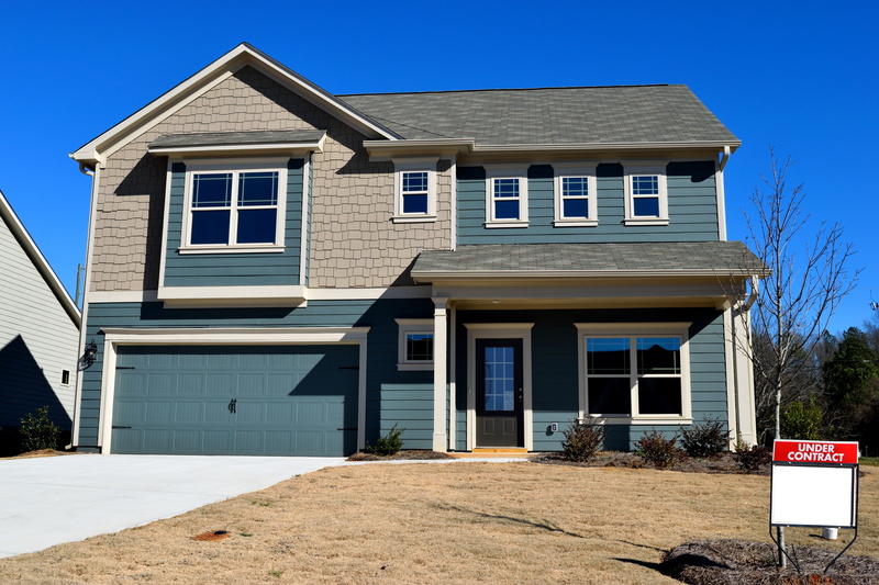 front, clear sky, property, concrete, architecture, luxury home, building exterior, real estate, exterior, new, blue, door, day, nature, brick, 5K, design