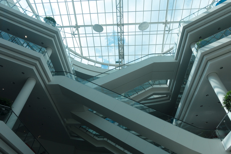steps and staircases, indoors, escalator, empty, ceiling, built Structure, inside Of, building, dome light, nature, pillar, Architecture, Building, metal