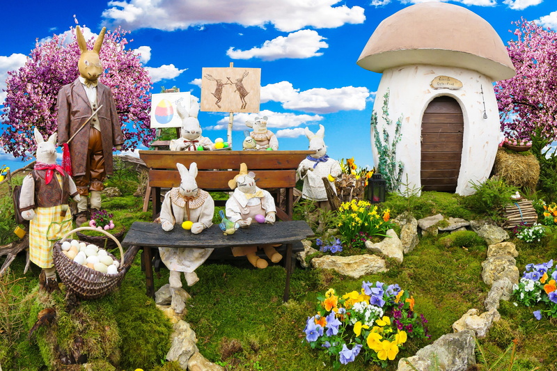flowers, flower, place of worship, easter, basket, building exterior, religion, art and craft, built structure, osterglocken, representation, teacher, easter bunny