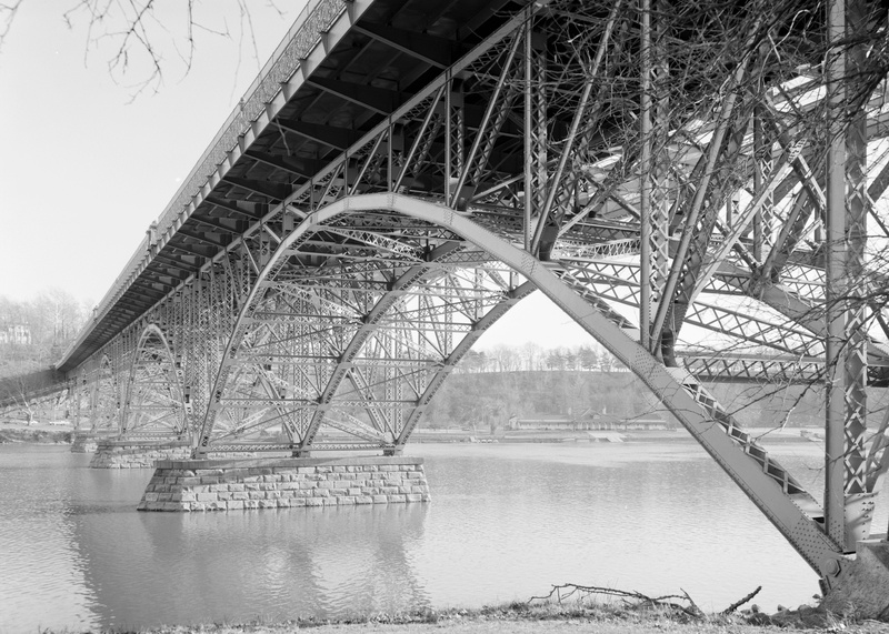 sky, architecture, nature, Arch, historic, perspective, schuylkill, philadelphia, usa, city, Bridge, connection, 4K, River, arch, bridge - man made structure