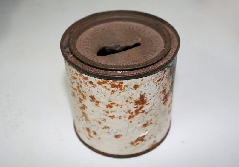 indoors, food and drink, Tin, white background, close-up, container, no people, single object, still life, can, cash, airtight, studio shot, food, high angle view