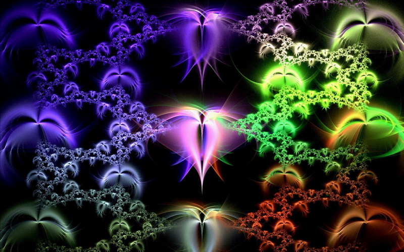 full frame, abstract, color, pattern, decoration, motion, studio shot, symmetry, indoors, vibrant Color, fractal, design, black background, concepts, lines