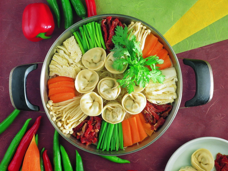 vegetables, herbs, 2K, pepper, dumplings