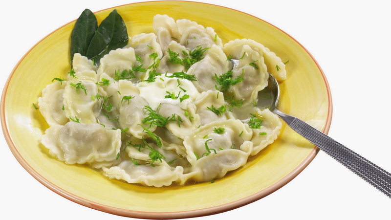 indoors, studio shot, italian food, directly above, plate, soup, vegetable, herbs, bowl, 1080P, food, fresh, temptation, ravioli, no people, wellbeing
