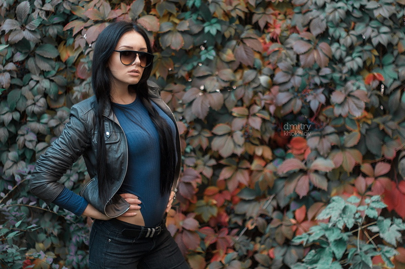 Maria, Dim Khokhlov, autumn, photo, girl, jacket, 1080P, glasses