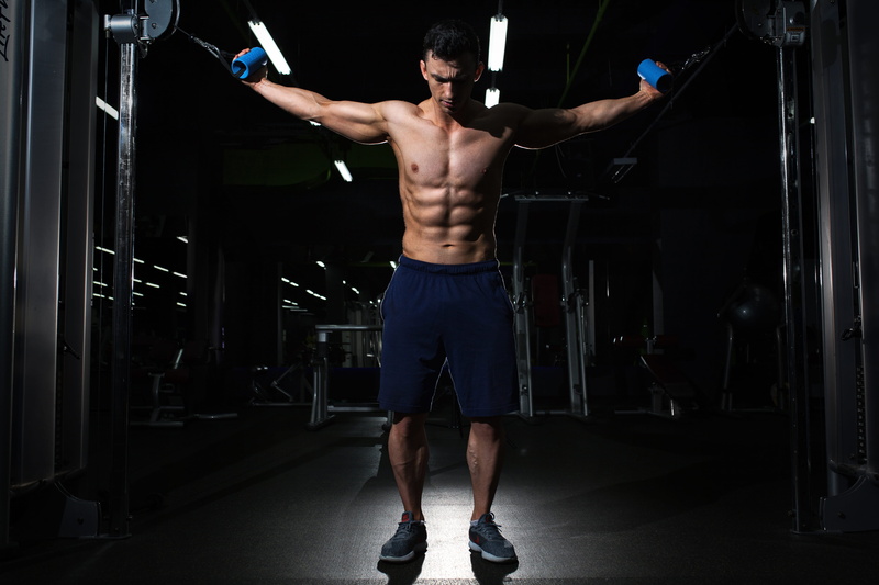 exercising, body part, human arm, one person, shirtless, body building, human body part, effort, gym, wellbeing, weights, sports training, young adult
