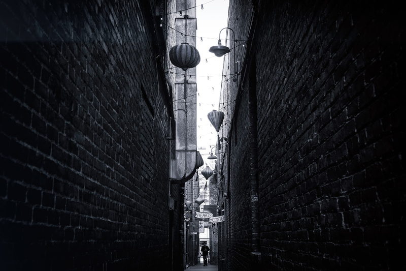 nature, brick, victoria bc, city, victoria, architecture, day, narrow, street, built structure, lighting equipment, in a row, light, low angle view, building