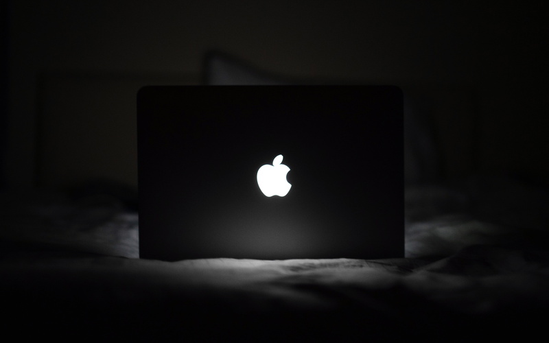 communication, no people, logo, black, bw, full moon, black background, studio shot, apple, technology, night, lighting equipment, bed, wireless technology