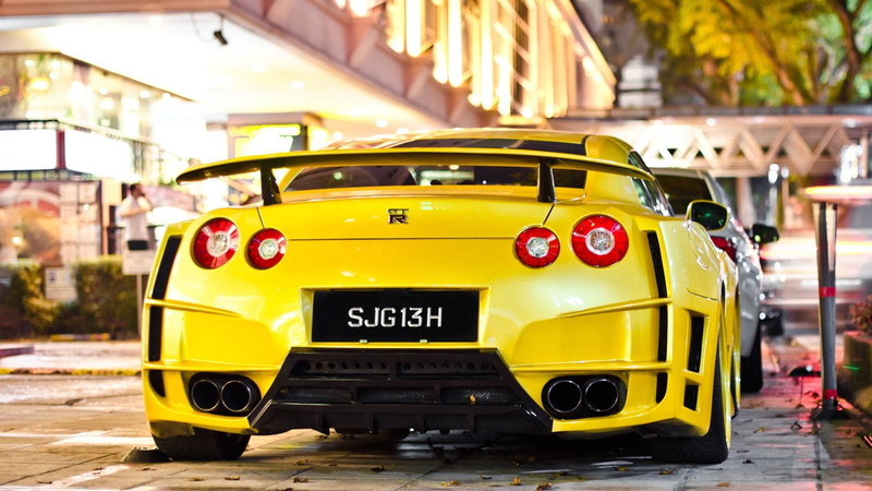 nissan, gtr35, tuning, yellow, singapore, 1080P