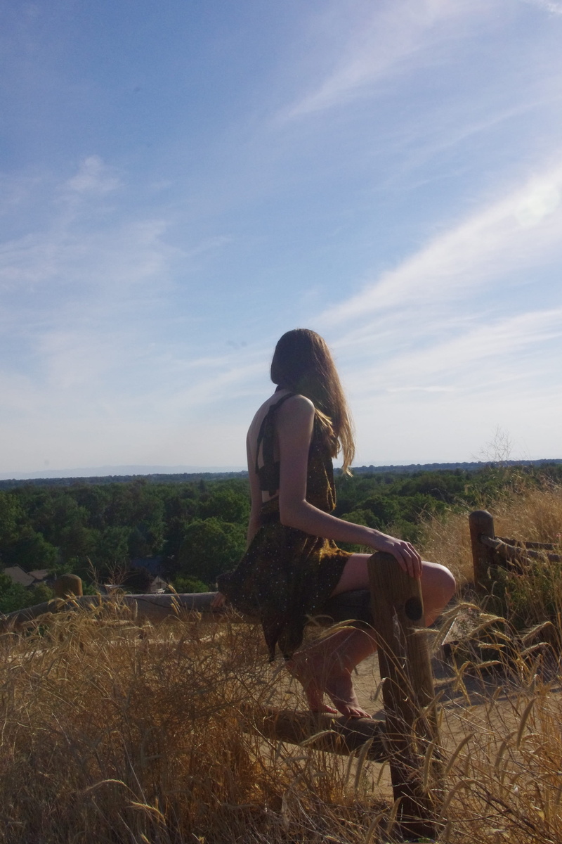 pets, day, plant, Teen, sitting, Future, only women, beauty in nature, 2K, mammal, Fence, nature, land, decision, domestic, one person, leisure activity