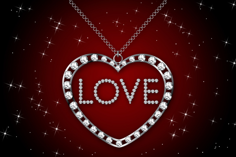 silver, i love you, brilliant, heart, 2K, diamonds, design by Marika, necklace, love, glamour
