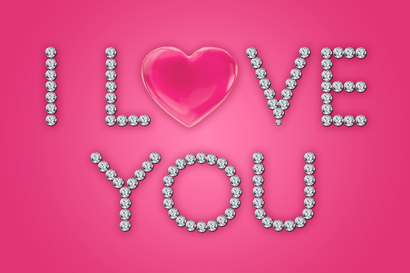 indoors, positive emotion, western script, emotion, diamonds, necklace, studio shot, pink background, design by Marika, pink, glamour, text, knolling - concept