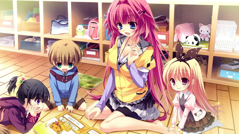 sakura, loli, game, doki, koro, shorts, bike, saku, red, eyes, blue, tsubasu, izumi, jinpou, koi, hair, 720P