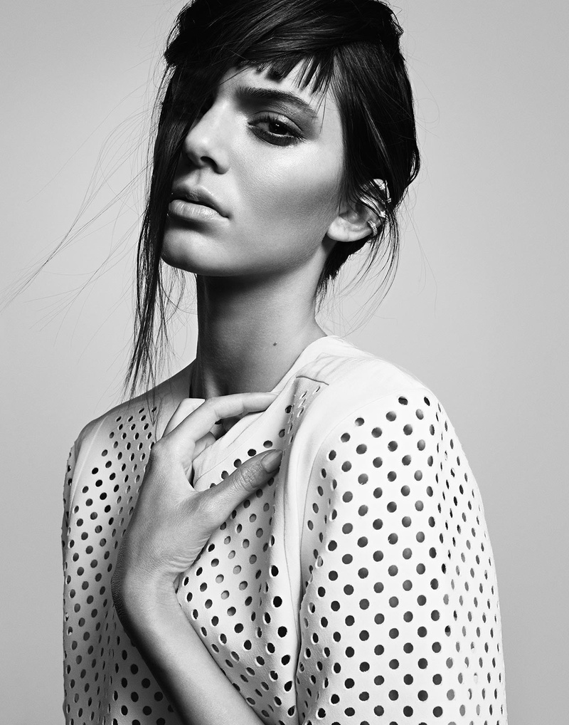hair over one eye, Kendall Jenner, 720P, women, model, brunette, dark hair