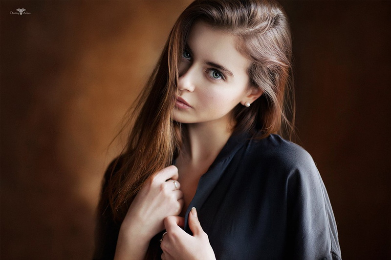 model, Dmitry Arhar, front view, females, child, women indoors, innocence, one person, contemplation, hairstyle, girls, portrait, teenager, looking at viewer