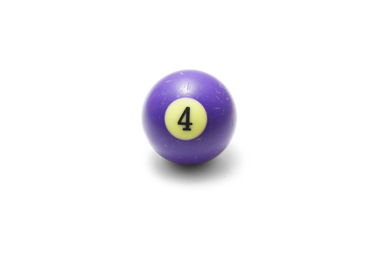 sports, life, 4, purple, leisure games, isolated, pool table, over, yellow, no people, copy space, white background, object, pool, single object, cutout