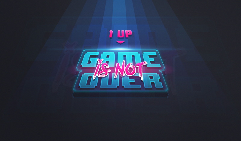 1 UP, Game Over, HD, 2K