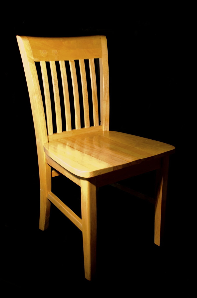 brown, close-up, interior, isolated, black, luxury, 1080P, sit, breakfast, dark, absence, black background, wooden, wood, yellow, back, wood - material