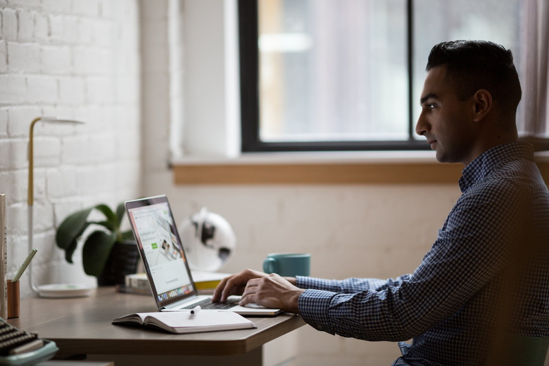 people, one person, wearing, study, side view, laptop, sitting, wireless technology, dress, connection, adult, front, programming, working, technology