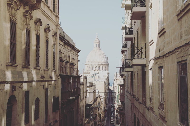 spire, clear sky, sky, travel destinations, history, old city, malta, building exterior, spirituality, outdoors, valletta, belief, built structure, architecture