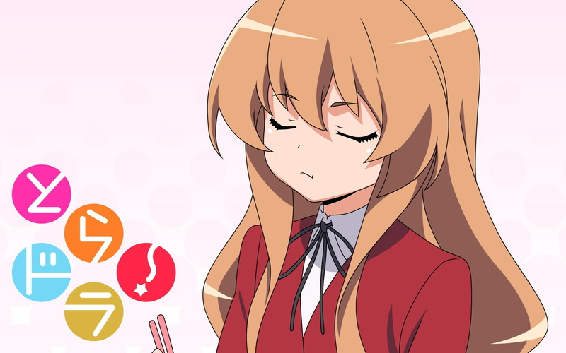 girl, art, anime, front view, real people, haired, portrait, young Adult, red, headshot, toradora, eyes closed, leisure activity, art and craft, aisaka taiga