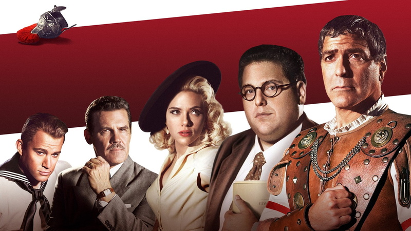 hail caesar, women, retro styled, suit, 1080P, adult, serious, people, emotion, red, young adult, young men, group of people, business, males, men, females