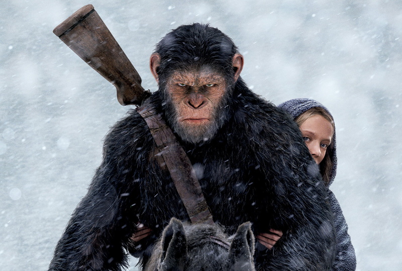 ape, cold temperature, nature, 2017 movies, snowing, mammal, movies, day, fur hat, war for the planet of the apes, snow, people, 1080P, warm clothing