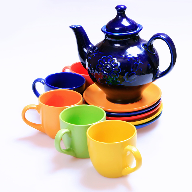 mug, white background, cafe, clean, 1080P, still life, color, stack, teapot, yellow, heap, many, no people, saucer, plate, cut out, indoors, cups, food and drink