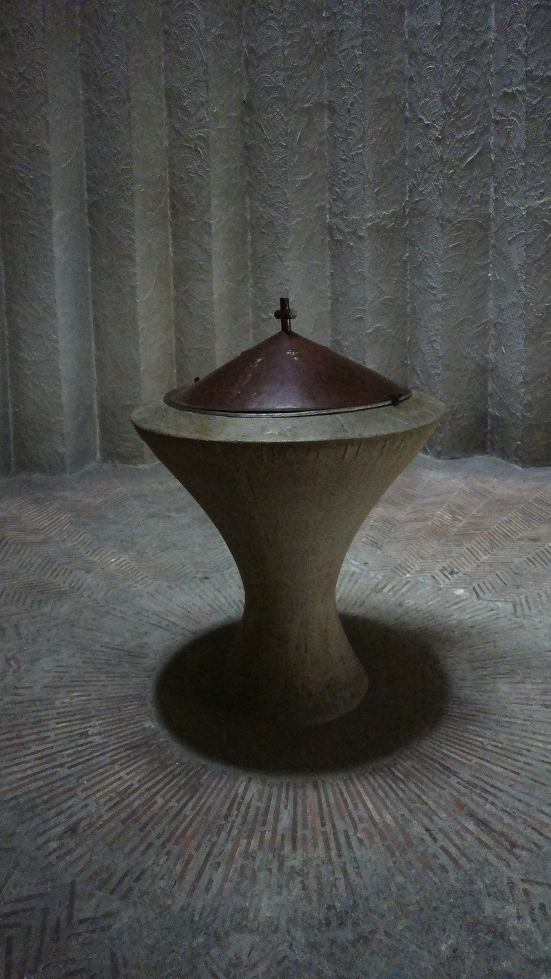 church, still life, nature, close-up, indoors, table, old, day, baptism, wood - material, architecture, brown, 5K, metal, lighting equipment, baptismal font
