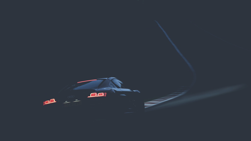 car, 4K, Race Tracks, night, Audi R8, Audi, Lights