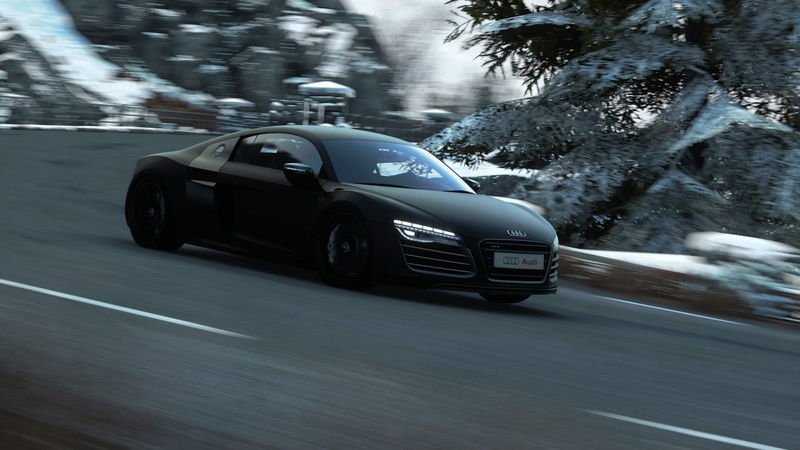 land vehicle, blizzard, road, winter, car, mode of transportation, 1080P, travel, motion, track, motor vehicle, tree, transportation, Audi, nature, blurred motion