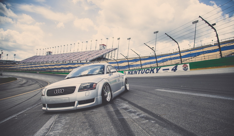1080P, sports car, silver, stance, track, Audi
