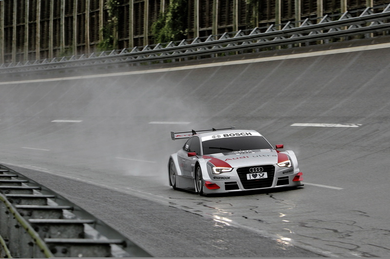 rain, bosch, DTM, wet asphalt, track, Motorsport, silver, race, coupe, 4K, audi a5 dtm, trek, Tits, radiator, r, Audi, red