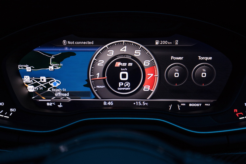 technology, air vehicle, audi, gauge, dark, mode of transportation, audi rs5, 4K, cockpit, control panel, number, interior, transportation, speedometer