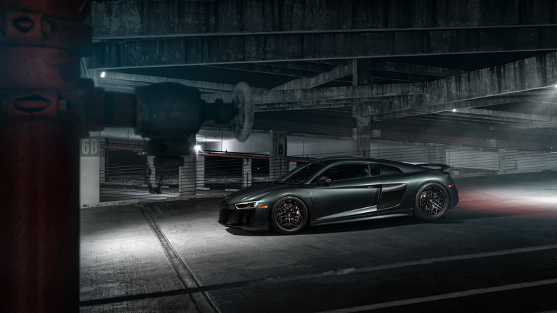 black car, quattro, audi r8, 5K, sports car, audi