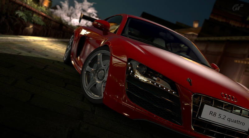 red, gran, architecture, supercar, no people, quattro, video game, turismo, car, wheel, motor vehicle, 4K, focus on foreground, reflection, vintage car