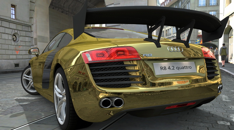 city, Games, stationary, quattro, land vehicle, street, motor vehicle, Audi, taxi, sunlight, travel, gran turismo 5, Gran Turismo, retro styled, close-up